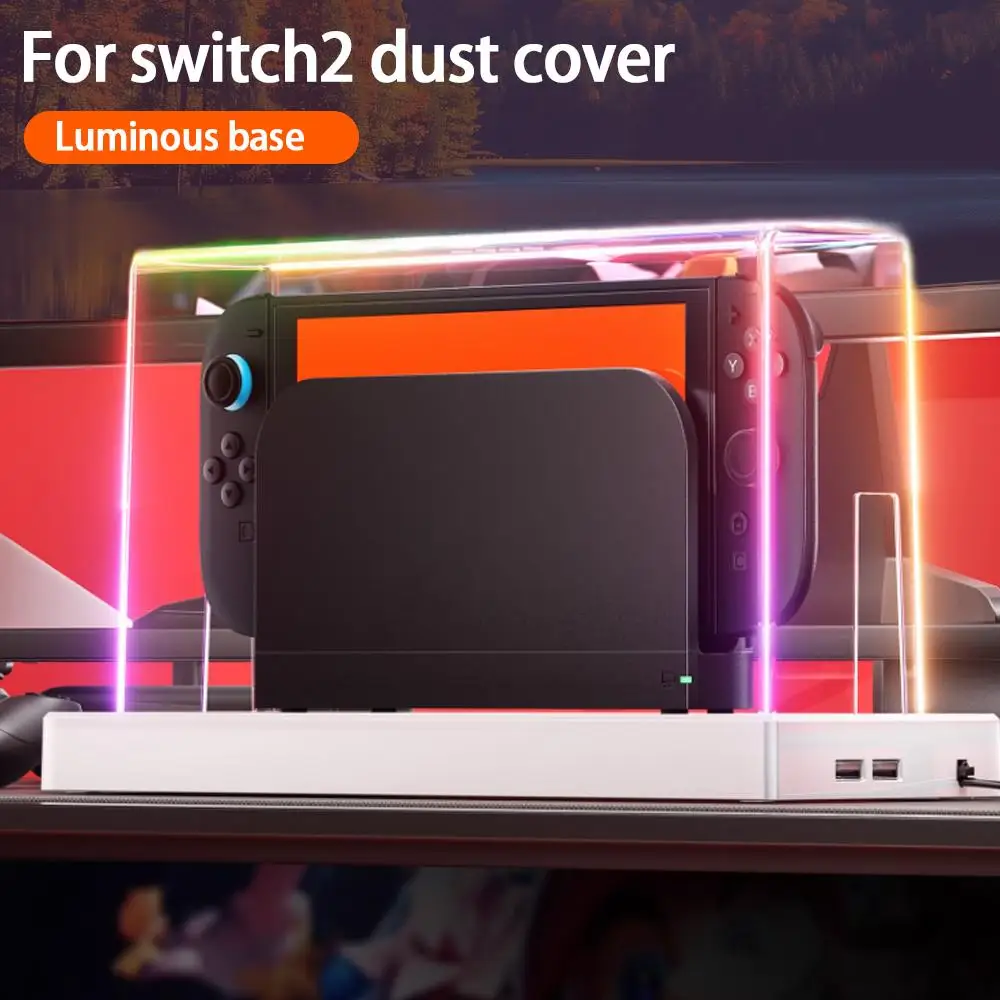 Для Switch 2, пылезащитный чехол с подсветкой, чехол для док-станции Switch 2, акриловый пылезащитный чехол для консоли с эффектом подсветки
Для Switch 2, пылезащитный чехол с подсветкой, чехол для док-станции Switch 2, акриловый пылезащитный чехол для консоли с эффектом подсветки
