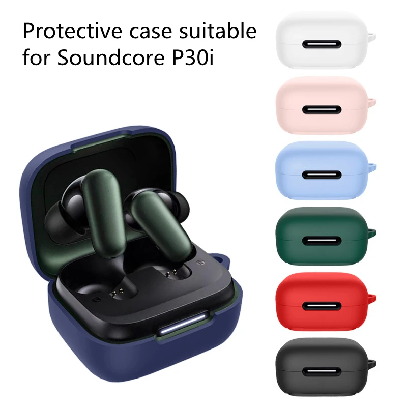 For Soundcore P30i Headphone Silicone Case Drop-Proof And Dust-Proof Headphone Box Protective Sleeve with Hook
For Soundcore P30i Headphone Silicone Case Drop-Proof And Dust-Proof Headphone Box Protective Sleeve with Hook