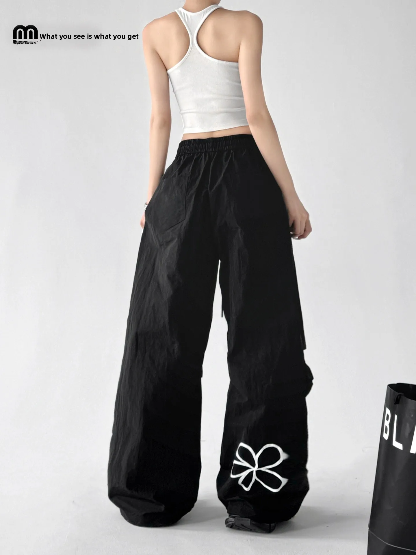 Sli High Waist Workwear Pants Women's Spring New Print Wide Leg Bla Casual Outdoor Leisure Trousers Ladies Faion
Sli High Waist Workwear Pants Women's Spring New Print Wide Leg Bla Casual Outdoor Leisure Trousers Ladies Faion