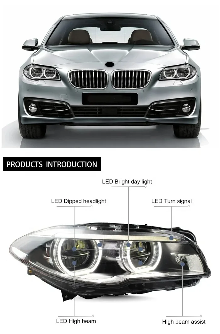 Обновление Plug and Play, светодиодные фары для фар 'bmw 5 серии F10 F18 Lci 2011 2014 2016, фары F10
Обновление Plug and Play, светодиодные фары для фар 'bmw 5 серии F10 F18 Lci 2011 2014 2016, фары F10