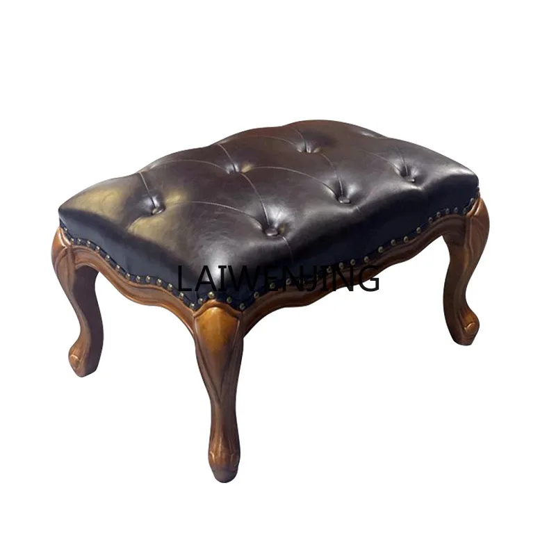 HLZ leather art sofa pedal living room solid wood coffee table stool shoe changing stool ottoman
HLZ leather art sofa pedal living room solid wood coffee table stool shoe changing stool ottoman