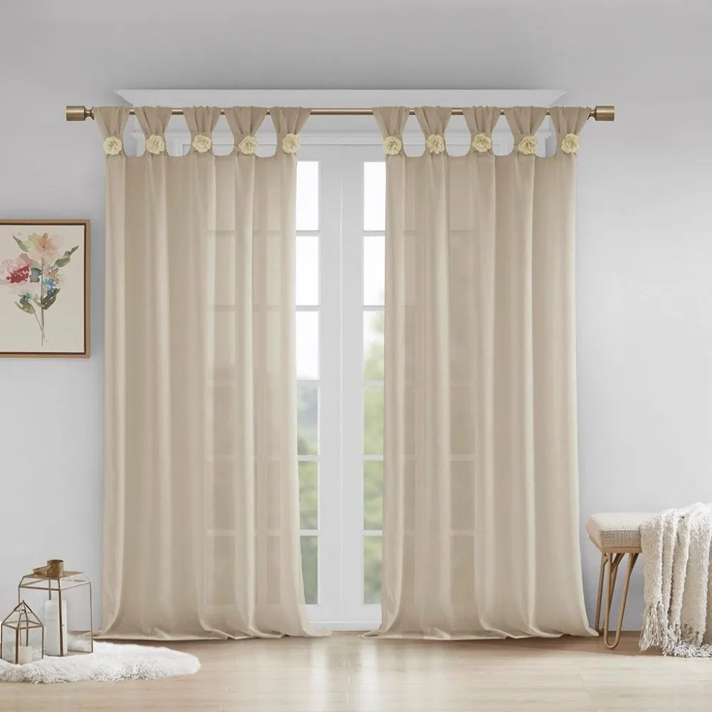 Floral Embellished Cuff Tab Top Solid Curtain Panel(Only 1 Pc Panel)Floral Embellished Cuff Tab Top Solid Curtain Panel
Floral Embellished Cuff Tab Top Solid Curtain Panel(Only 1 Pc Panel)Floral Embellished Cuff Tab Top Solid Curtain Panel