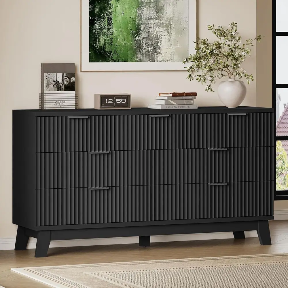 7-Drawer Modern Fluted Wood Dresser with Metal Slides and Handles, Wide Storage for Bedroom, Suitable for Primary, Guest, and Nu
7-Drawer Modern Fluted Wood Dresser with Metal Slides and Handles, Wide Storage for Bedroom, Suitable for Primary, Guest, and Nu