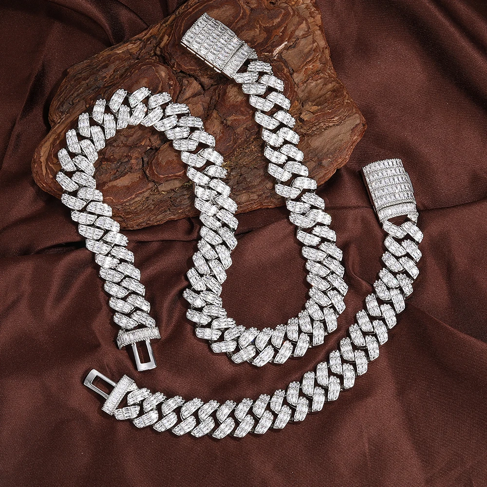 Iced Out Baguettecz Cuban Chain Necklace Inlaid 5A+ Cubic Zirconia Fashion Hiphop Jewelry Luxury Choker For Men Rapper Gifts
Iced Out Baguettecz Cuban Chain Necklace Inlaid 5A+ Cubic Zirconia Fashion Hiphop Jewelry Luxury Choker For Men Rapper Gifts
