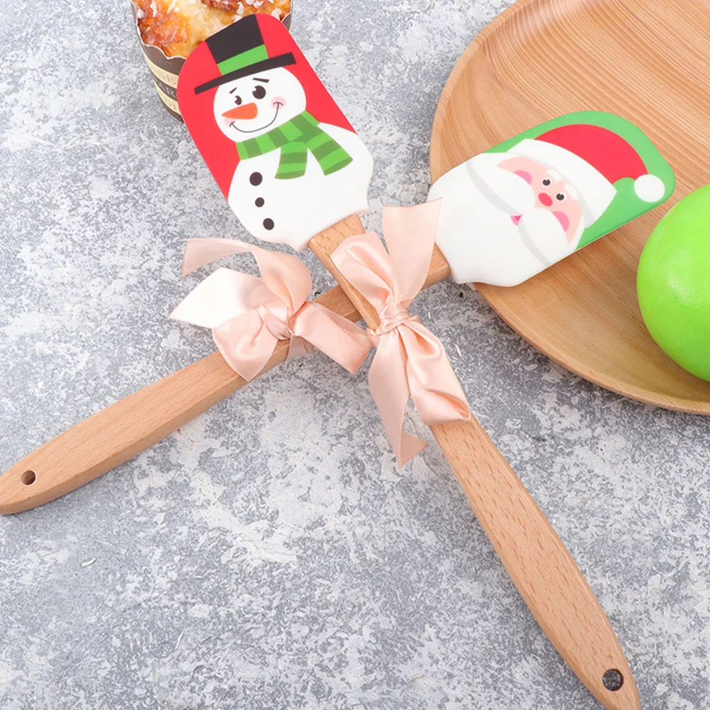 2 pcs Christmas Scraper Silicone Spatula Baking Spatula Set Beech Handle Cream Butter Tool Kitchen Gadget Baking Tool
2 pcs Christmas Scraper Silicone Spatula Baking Spatula Set Beech Handle Cream Butter Tool Kitchen Gadget Baking Tool