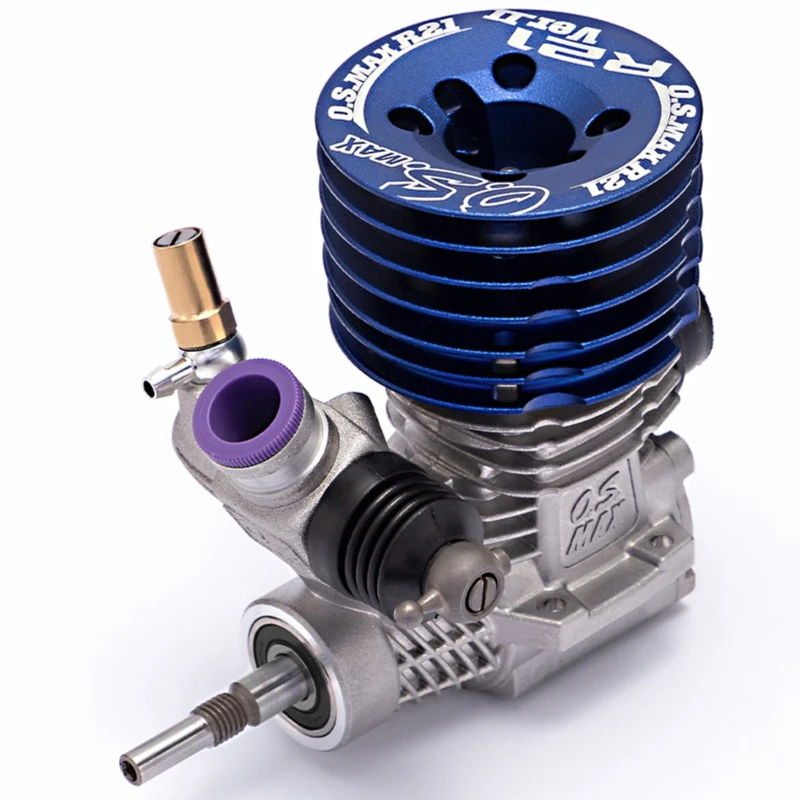 O.S. ENGINE MAX-R21 VER.2 1/8 21 Class Onroad Engine with TR02 Exhaust Pipe Combo Set High Performance Nitro Racing OS Engine