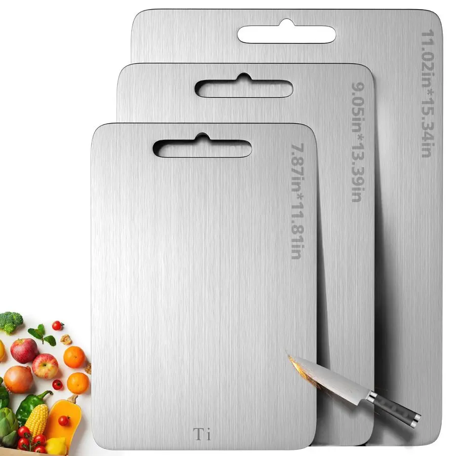 Cutting Board Cutting Boards for Kitchen Double Sided Pure Titanware Cutting Board Hygiene Durable Dishwasher Safe FoodGrade Met
Cutting Board Cutting Boards for Kitchen Double Sided Pure Titanware Cutting Board Hygiene Durable Dishwasher Safe FoodGrade Met