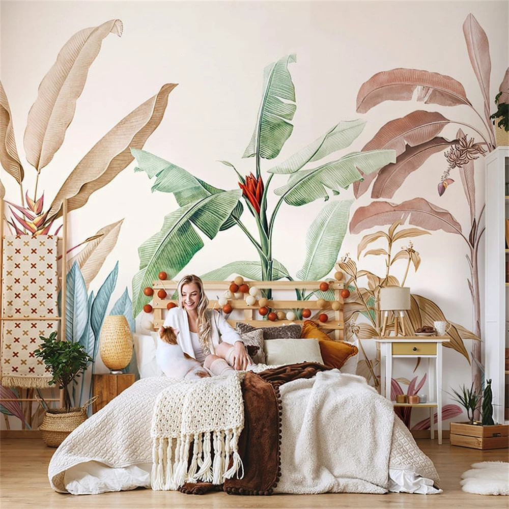 Custom Mural Wallpaper 3D Retro Plant Banana Leaf Photo Bedroom Living Room Sofa TV Background photo Wall Papers Home Stickers
Custom Mural Wallpaper 3D Retro Plant Banana Leaf Photo Bedroom Living Room Sofa TV Background photo Wall Papers Home Stickers