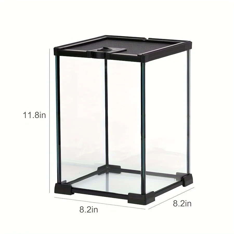 Glass Terrarium Tank 8"x8"x12", Front Opening Door Full View Visually Appealing Mini Reptile Or Amphibians Habitat
Glass Terrarium Tank 8"x8"x12", Front Opening Door Full View Visually Appealing Mini Reptile Or Amphibians Habitat