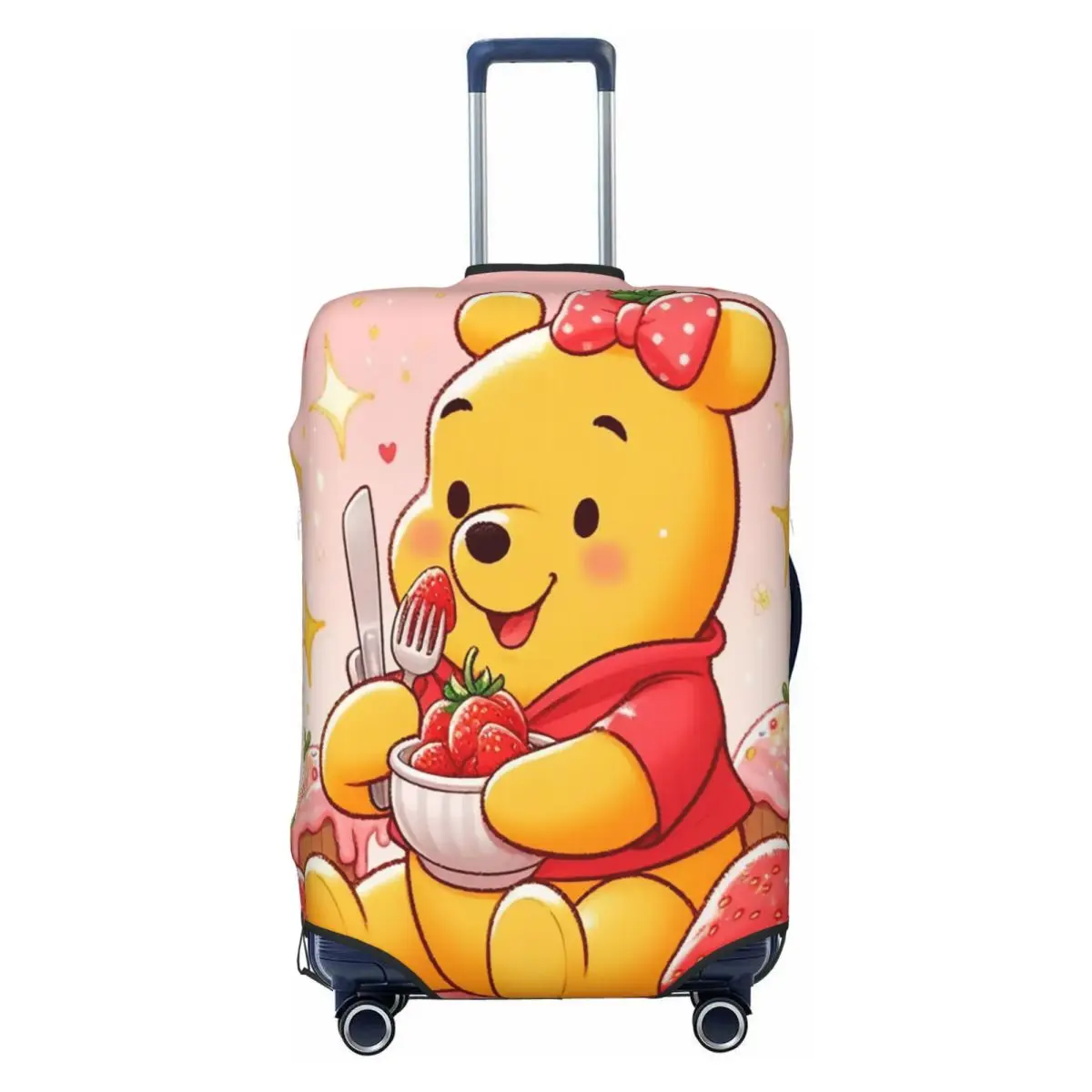 Custom Winnie The Pooh And Strawberries Luggage Cover Protector Cartoon Bear Travel Suitcase Protective Cover for 18-32 Inch
Custom Winnie The Pooh And Strawberries Luggage Cover Protector Cartoon Bear Travel Suitcase Protective Cover for 18-32 Inch