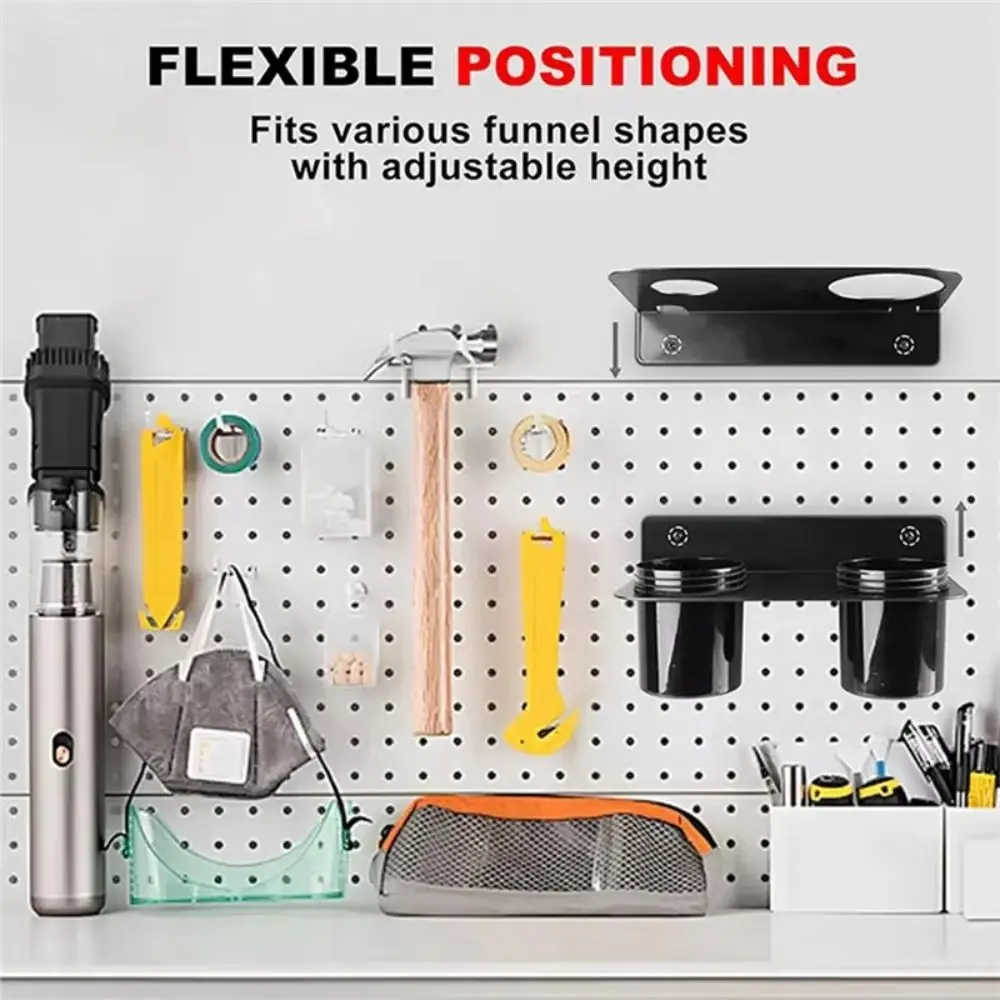 Durable Construction Wall Mounted Funnel Organizer Two Drip Cups Heavy Duty Oil Funnel Holder Wall Mount Design
Durable Construction Wall Mounted Funnel Organizer Two Drip Cups Heavy Duty Oil Funnel Holder Wall Mount Design
