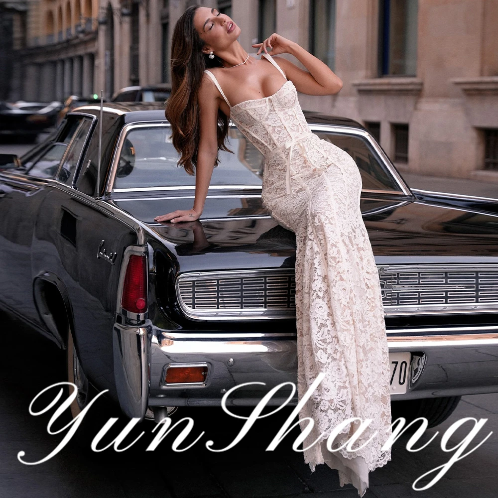YunShang Customized Spaghetti Strap Lace Mermaid Dress Bridal Gown Elegant Design Timeless Silhouette Luxurious Fabric Romantic
YunShang Customized Spaghetti Strap Lace Mermaid Dress Bridal Gown Elegant Design Timeless Silhouette Luxurious Fabric Romantic
