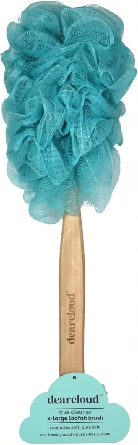 X-Large Loofah Brush With Long Wooden Handle For Body Exfoliation Shower Scrubber Teal
X-Large Loofah Brush With Long Wooden Handle For Body Exfoliation Shower Scrubber Teal