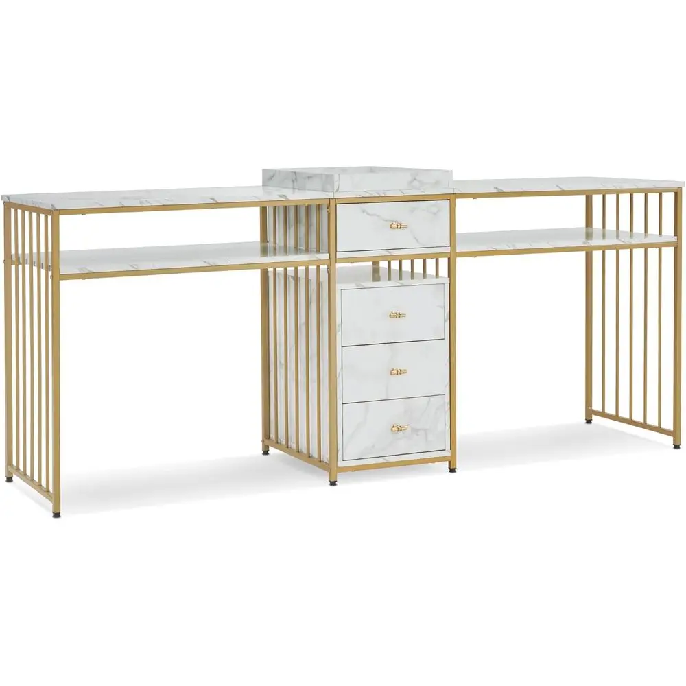 Durable Metal Nail Table, Dual Manicure Station with Storage for Nail Technicians and Beauty Professionals
Durable Metal Nail Table, Dual Manicure Station with Storage for Nail Technicians and Beauty Professionals