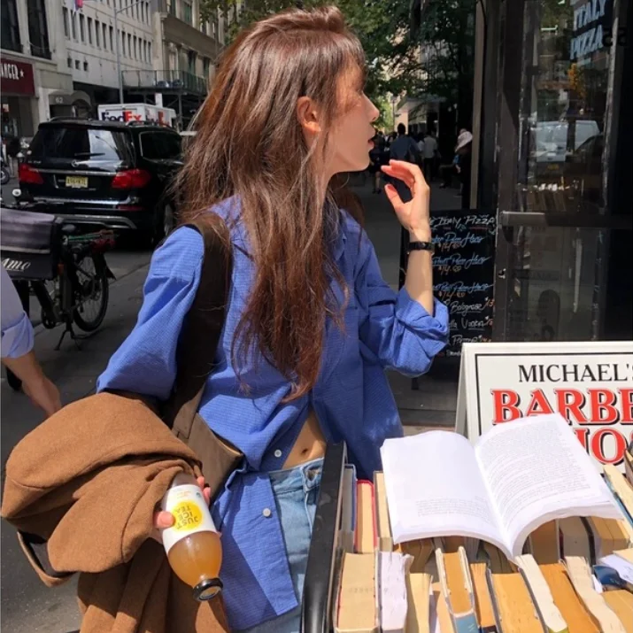 Loose Casual Plaid irt Spring 2025 New Sle Th*Bar*net Blue Cheered Top Women's Premium Faion Long Sve Mid-Length
Loose Casual Plaid irt Spring 2025 New Sle Th*Bar*net Blue Cheered Top Women's Premium Faion Long Sve Mid-Length