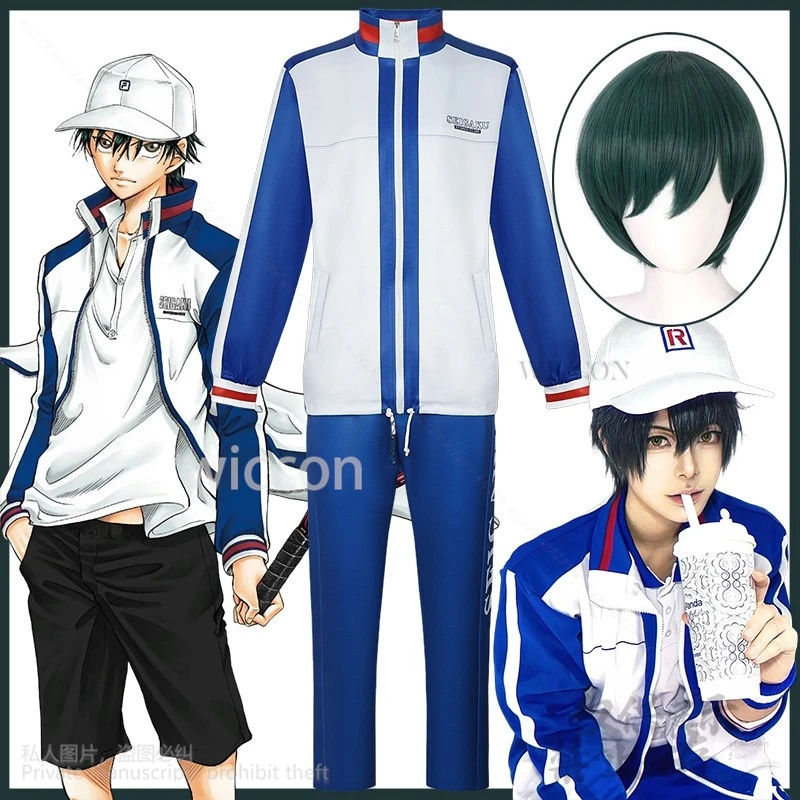 Anime The Prince Of Tennis Cosplay Ryoma Echizen Costume School Uniform Sportswear Wigs For Halloween Christmas Part Customized
Anime The Prince Of Tennis Cosplay Ryoma Echizen Costume School Uniform Sportswear Wigs For Halloween Christmas Part Customized