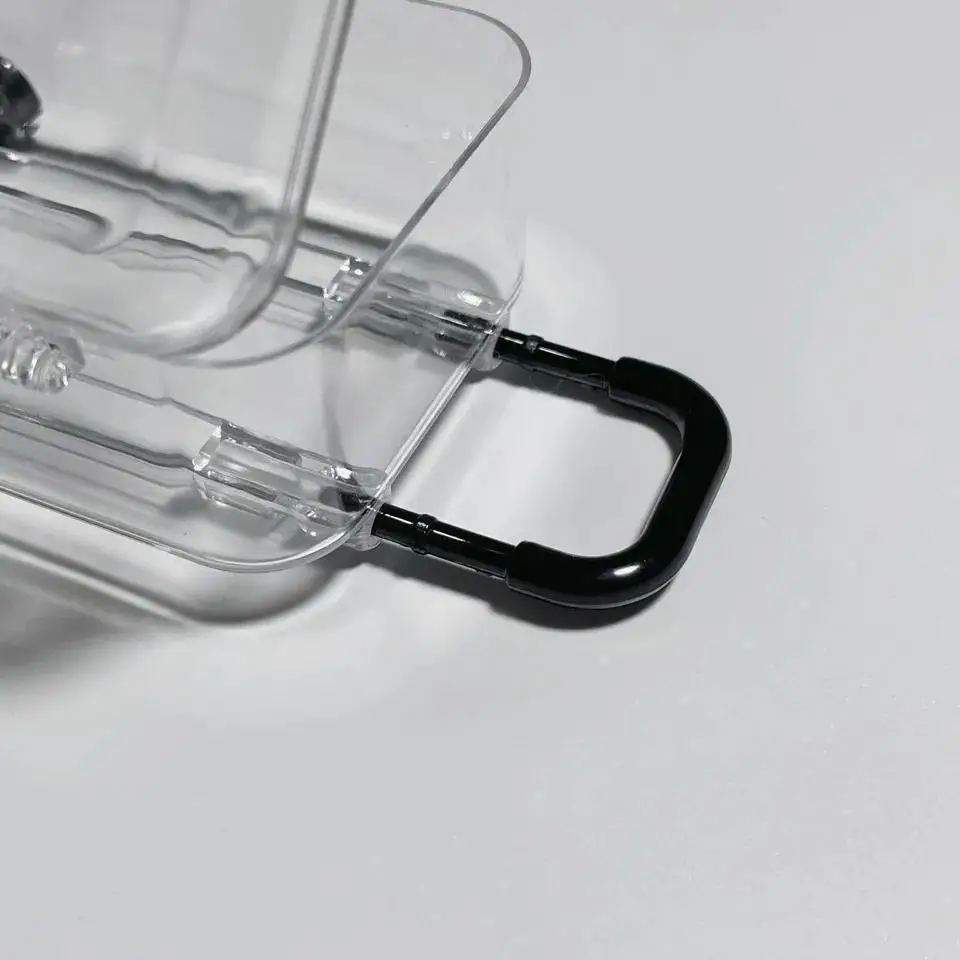 2025 Mini Trolley Box Luggage Jewelery Storage Box Cute Clear Trolley Suitcase Transparent Plastic Suitcase Wedding Gift Box
2025 Mini Trolley Box Luggage Jewelery Storage Box Cute Clear Trolley Suitcase Transparent Plastic Suitcase Wedding Gift Box