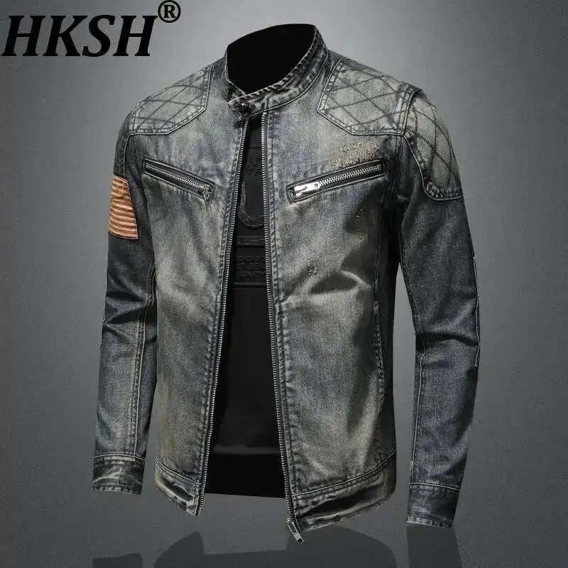 HKSH Spring Autumn New Men Tide Denim Jacket Stand Collar Motorcycle Coat Workwear Biker Retro Chic Ins Streetwear Chic HK23170
HKSH Spring Autumn New Men Tide Denim Jacket Stand Collar Motorcycle Coat Workwear Biker Retro Chic Ins Streetwear Chic HK23170