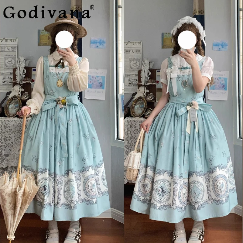 Original Lolita Sleeveless Dress Jsk Sweet Girl's High-Waisted Slim Elegant Vintage Long Dress Princess Tea Party Casual Dress
Original Lolita Sleeveless Dress Jsk Sweet Girl's High-Waisted Slim Elegant Vintage Long Dress Princess Tea Party Casual Dress
