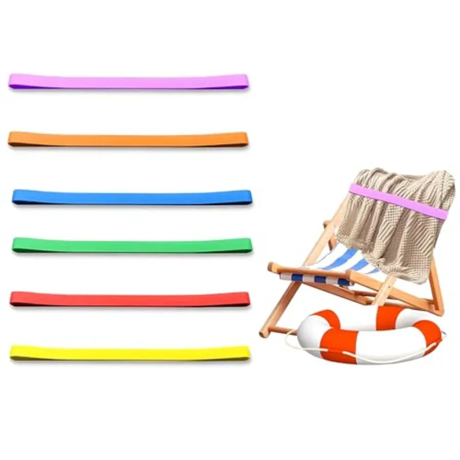 Beach Towel Bands, 6 Pcs 35 Inch Silicone Elastic Clips for Fastening Beach Chair Towels and Cruise Essentials 6
Beach Towel Bands, 6 Pcs 35 Inch Silicone Elastic Clips for Fastening Beach Chair Towels and Cruise Essentials 6