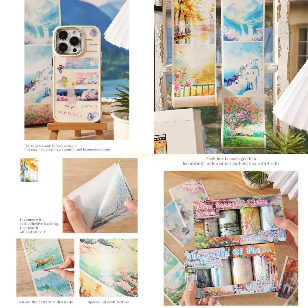 Seasonal Landscape Decorative Tape 4 Quantities Accuracy Cut Transfers For Journals Gift Wrapping
Seasonal Landscape Decorative Tape 4 Quantities Accuracy Cut Transfers For Journals Gift Wrapping
