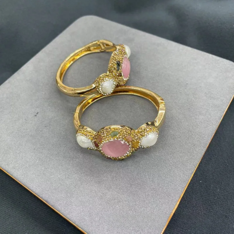 Handmade Cat'S Eye Stone Pearl Inlaid Rhinestone Women'S Bracelet Simple, Trendy, Elegant, Luxurious And Exquisite Jewelry
Handmade Cat'S Eye Stone Pearl Inlaid Rhinestone Women'S Bracelet Simple, Trendy, Elegant, Luxurious And Exquisite Jewelry