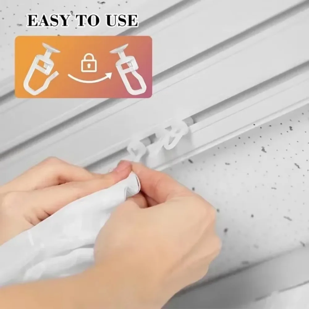 100pcs New Plastic Curtain Track Mute Slider White Replacement Curtain Hook Folding Hanging Hook Room Shower Curtain
100pcs New Plastic Curtain Track Mute Slider White Replacement Curtain Hook Folding Hanging Hook Room Shower Curtain