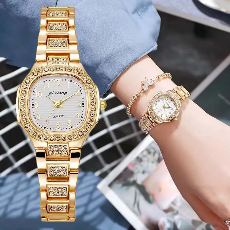 Fashion Steel Belt Women Watch Luxury Water Diamond Arabic Digital Dial Ladies Quartz Watch Dropshipping Relojes Para Mujer
Fashion Steel Belt Women Watch Luxury Water Diamond Arabic Digital Dial Ladies Quartz Watch Dropshipping Relojes Para Mujer