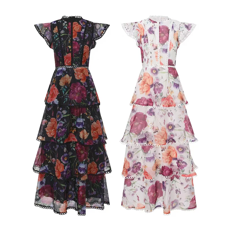 2026 New Boho Floral Tiered Cake Dress for Women Lace Trim Cap Sleeve Elegant High Waist A-line Dress for Party Holiday Beach
2026 New Boho Floral Tiered Cake Dress for Women Lace Trim Cap Sleeve Elegant High Waist A-line Dress for Party Holiday Beach