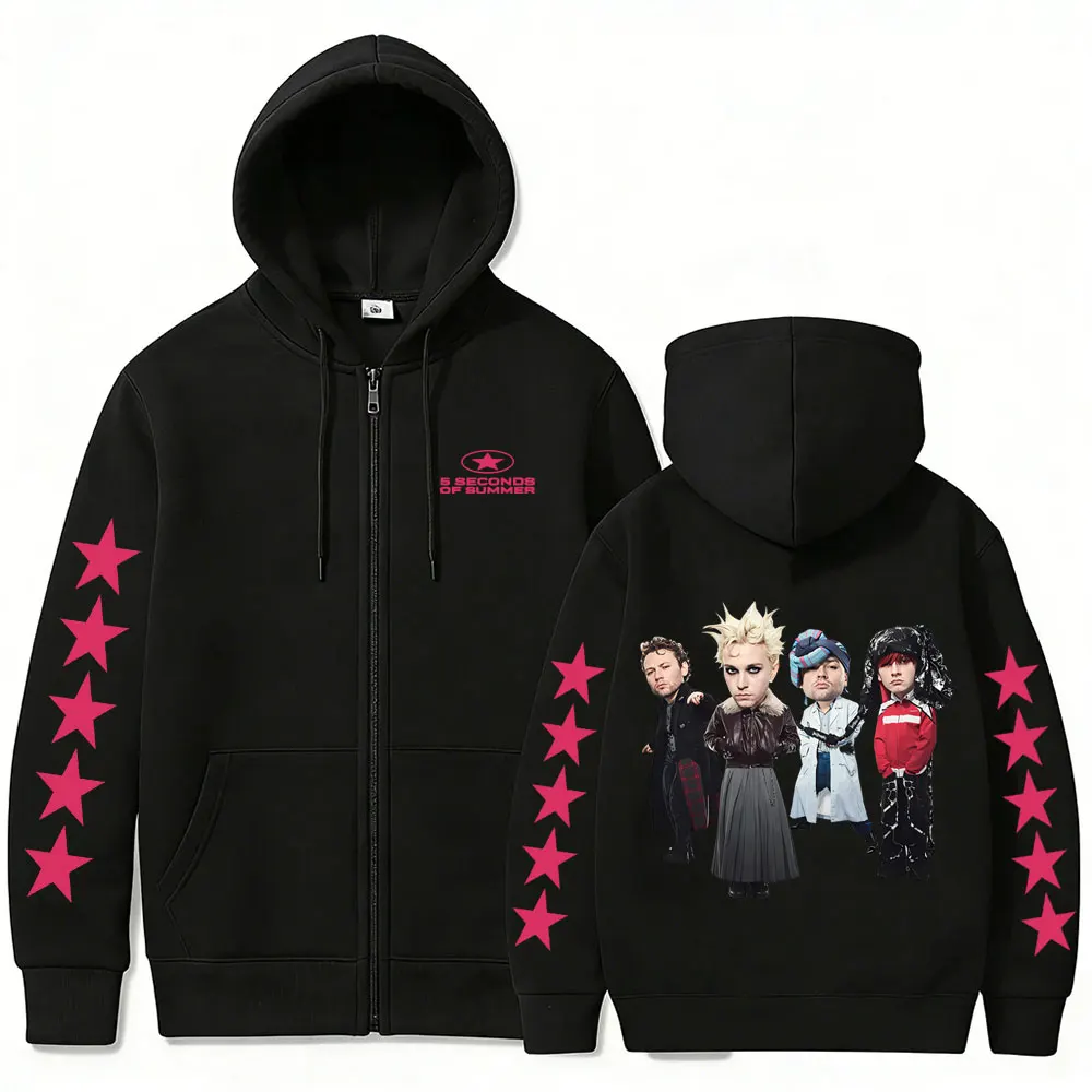 Punk Rock Band 5 Seconds of Summer Everyone's A Star Merch 2026 Zipper Hoodie Men Women Hip Hop Gothic Zip Up Jacket Sweatshirt
Punk Rock Band 5 Seconds of Summer Everyone's A Star Merch 2026 Zipper Hoodie Men Women Hip Hop Gothic Zip Up Jacket Sweatshirt
