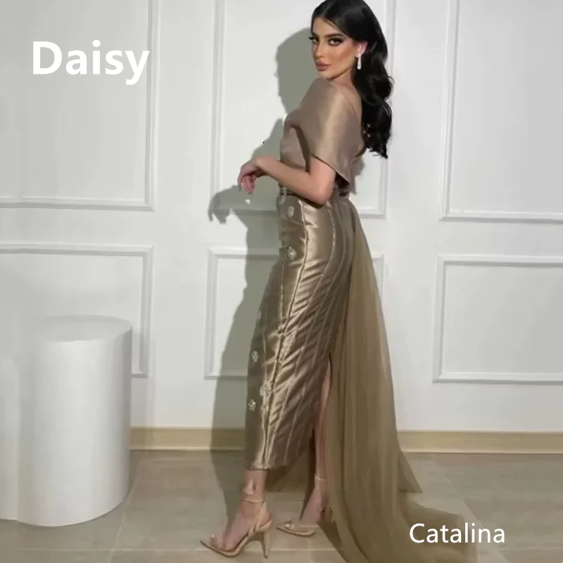Brown Prom Dress Customized Exquisite Dubai Arabic V-Neck Evening Dress Off Shoulder Mermaid Ankle-Length Formal Beaded Sequined
Brown Prom Dress Customized Exquisite Dubai Arabic V-Neck Evening Dress Off Shoulder Mermaid Ankle-Length Formal Beaded Sequined