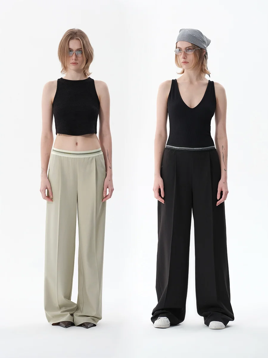 Randpickee Logo Elastic Waist Straight Leg Suit Pants Polyester Cotton Spandex Blend Commute Style Casual Trousers for Women
Randpickee Logo Elastic Waist Straight Leg Suit Pants Polyester Cotton Spandex Blend Commute Style Casual Trousers for Women
