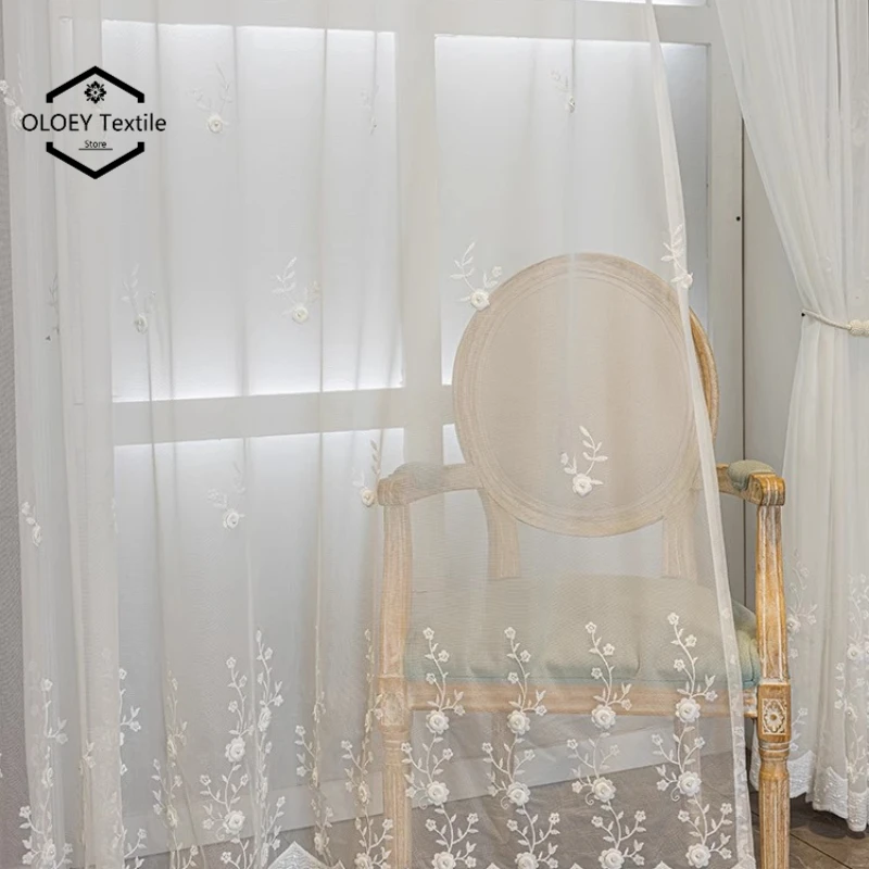 Korean-style Relief 3D Embroidery Sheer Curtain for Living Room Bedroom Opaque Light-transmitting Gauze Modern Minimalist Dreamy
Korean-style Relief 3D Embroidery Sheer Curtain for Living Room Bedroom Opaque Light-transmitting Gauze Modern Minimalist Dreamy