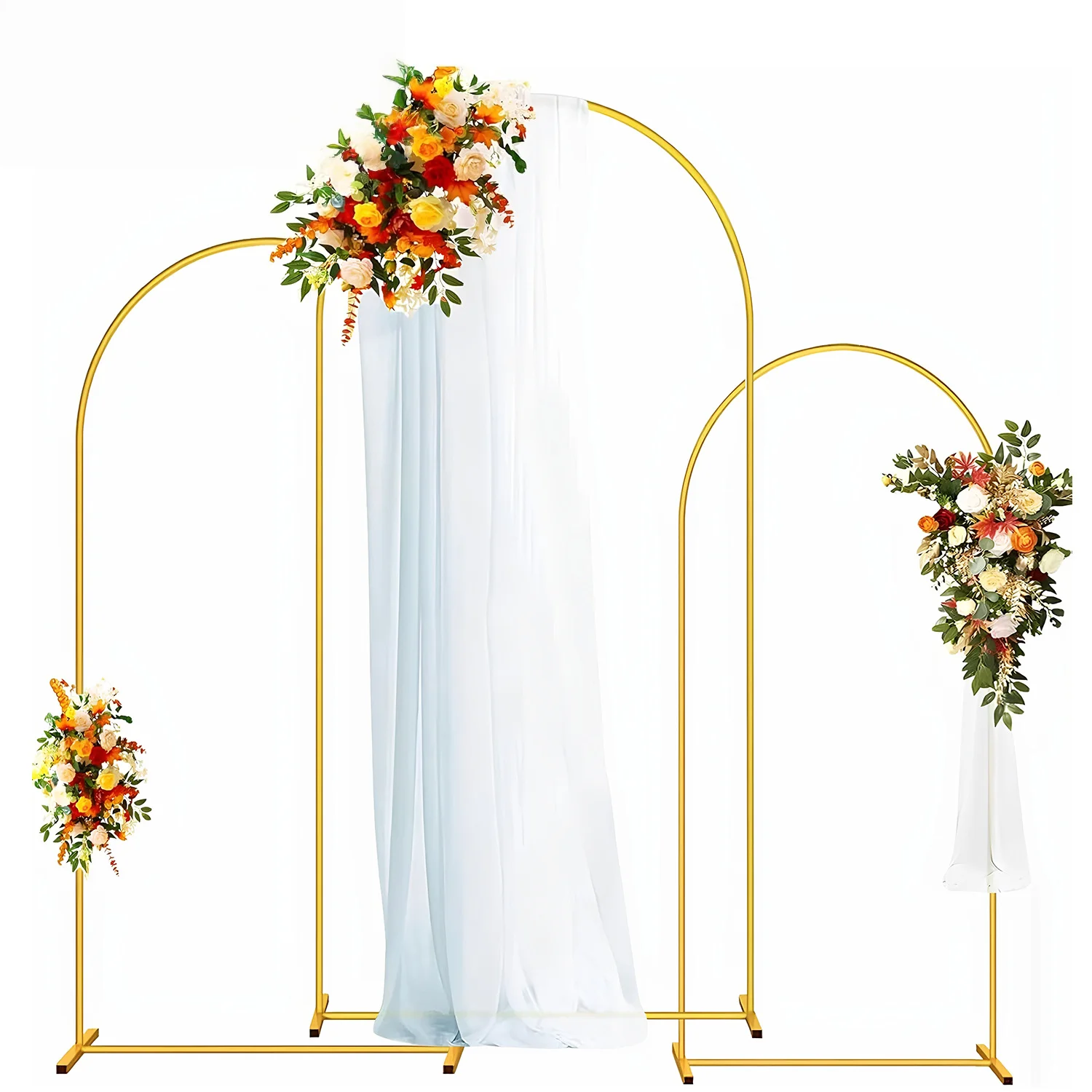 Metal Arch Backdrop Stand Gold Wedding Arch Stand Arched Backdrop Frame for Birthday Party Baby Shower Ceremony Decoration
Metal Arch Backdrop Stand Gold Wedding Arch Stand Arched Backdrop Frame for Birthday Party Baby Shower Ceremony Decoration