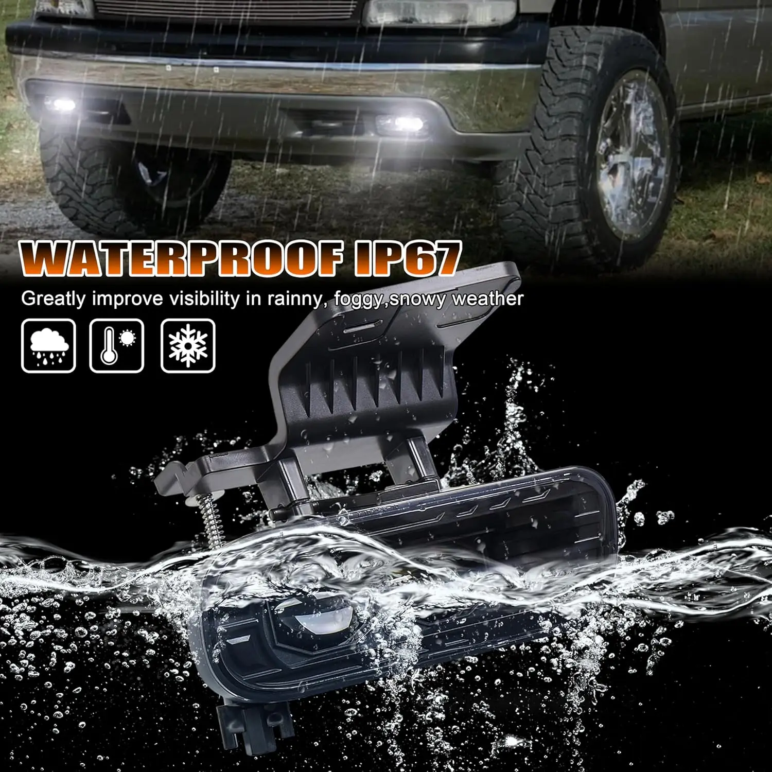 MOVOTOR LED Fog Lights Replacement Bumper Fog Lights for 1999-2002 Chevy Silverado 1500 2500 2000-2006 Chevrolet Suburban Tahoe
MOVOTOR LED Fog Lights Replacement Bumper Fog Lights for 1999-2002 Chevy Silverado 1500 2500 2000-2006 Chevrolet Suburban Tahoe