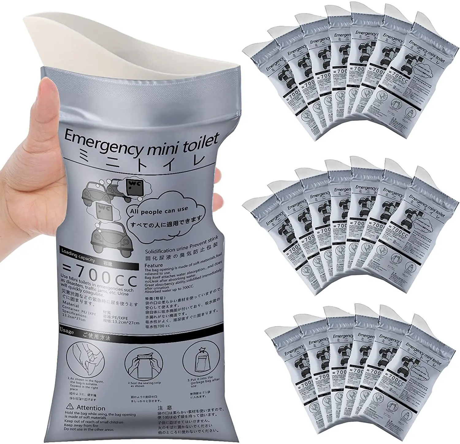 2/3/4/5PCS 700ml Outdoor Emergency Urinate Bags Easy Take Piss Bags Travel Mini Mobile Toilet for Baby Women Men Vomit Bag
2/3/4/5PCS 700ml Outdoor Emergency Urinate Bags Easy Take Piss Bags Travel Mini Mobile Toilet for Baby Women Men Vomit Bag