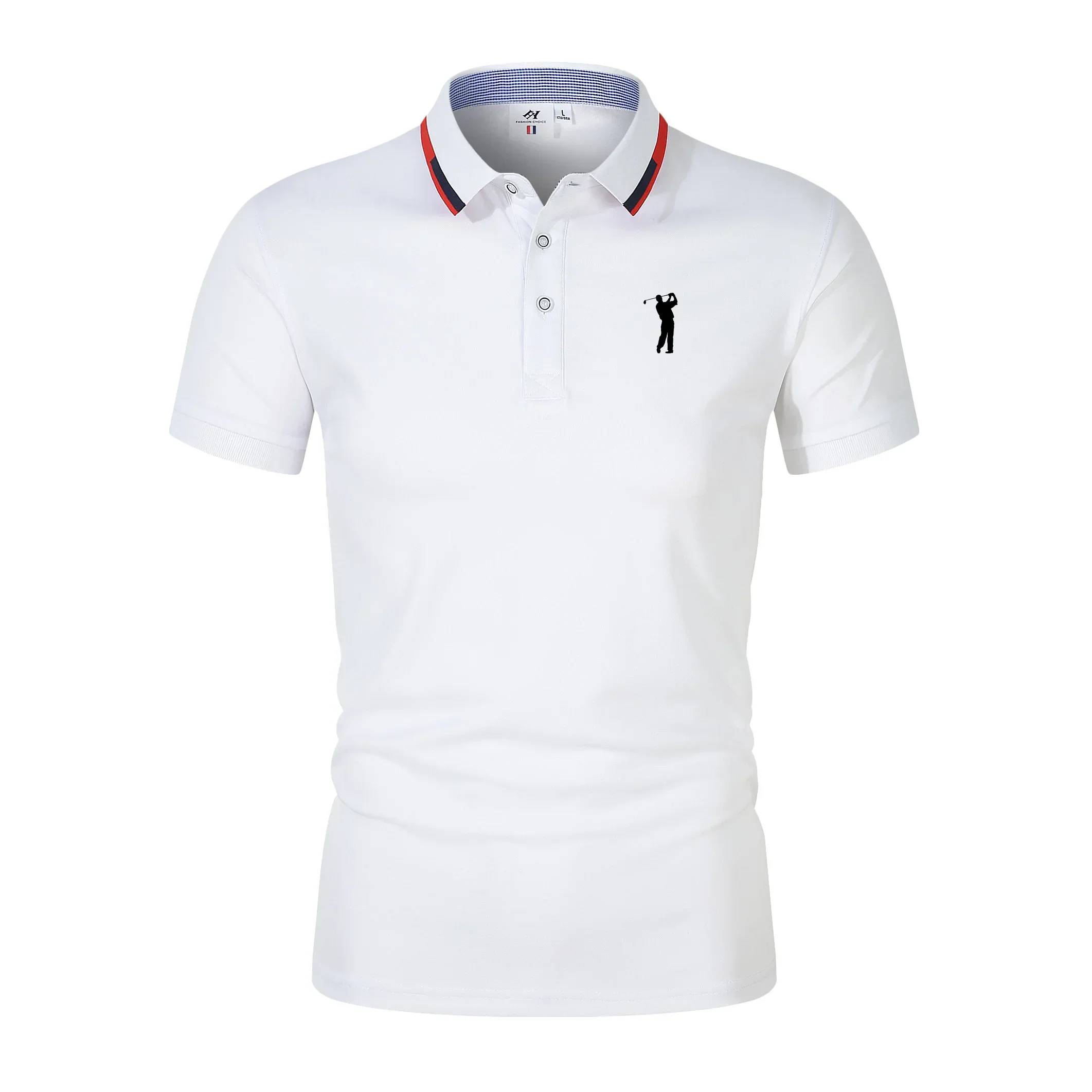 Golf Short Sleeve Polo T-shirt Office Spring Summer Classic Clothing Lapel Man Button Trim POLO Shirts Business And Leisure Tops
Golf Short Sleeve Polo T-shirt Office Spring Summer Classic Clothing Lapel Man Button Trim POLO Shirts Business And Leisure Tops