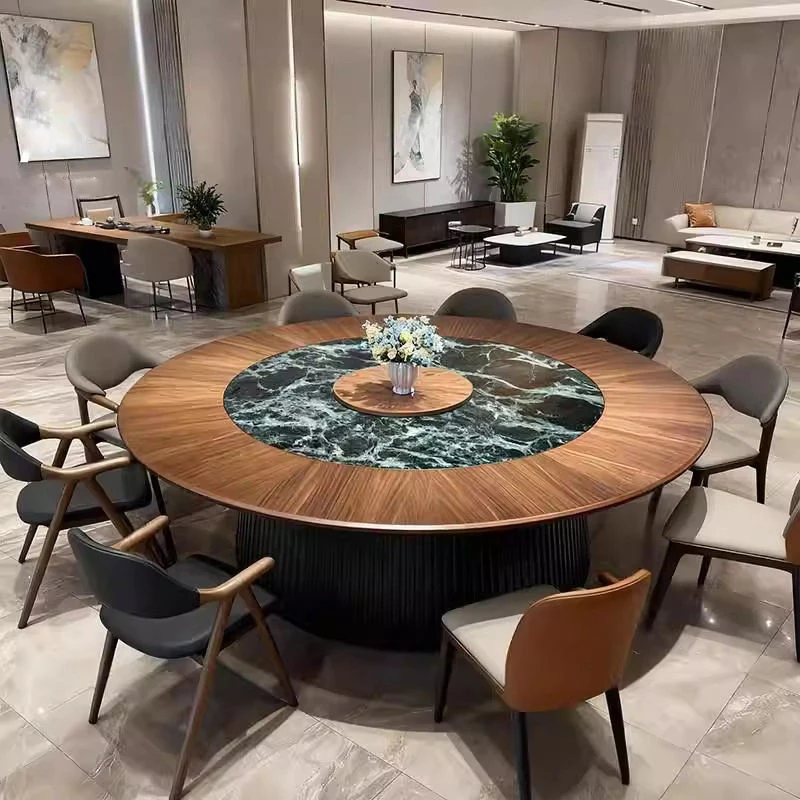 Commercial Luxury Restaurant Furniture Larger Automatic Rotation Round Wooden and Marble Dining Table for 8-10 People
Commercial Luxury Restaurant Furniture Larger Automatic Rotation Round Wooden and Marble Dining Table for 8-10 People