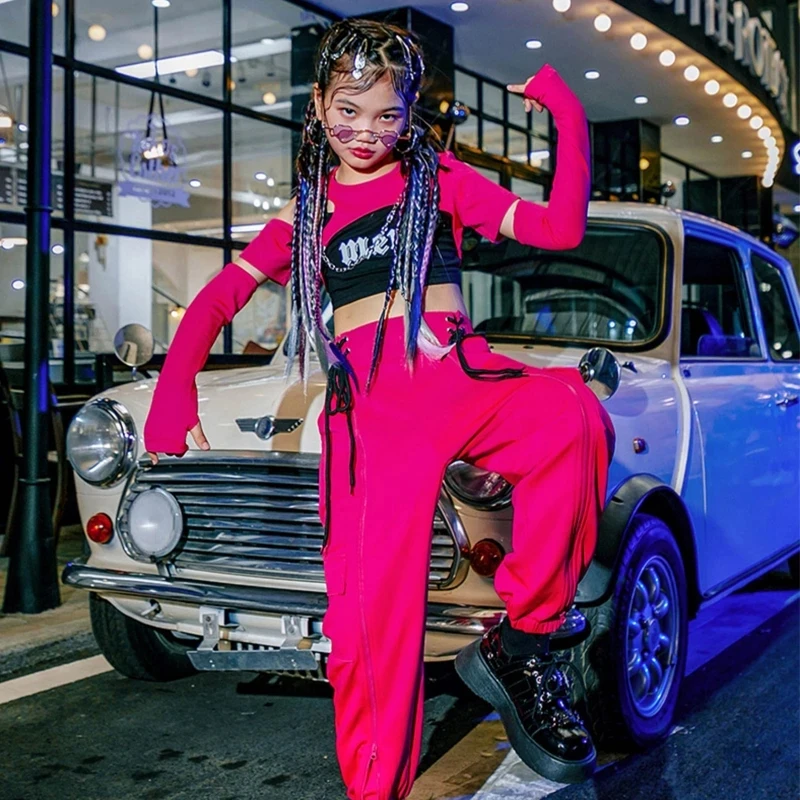 Children Hip Hop Street Dance Outfit Single Sleeve Tops Cool Black Pants Jazz Costume Suit Girls Stage Performance Wear
Children Hip Hop Street Dance Outfit Single Sleeve Tops Cool Black Pants Jazz Costume Suit Girls Stage Performance Wear