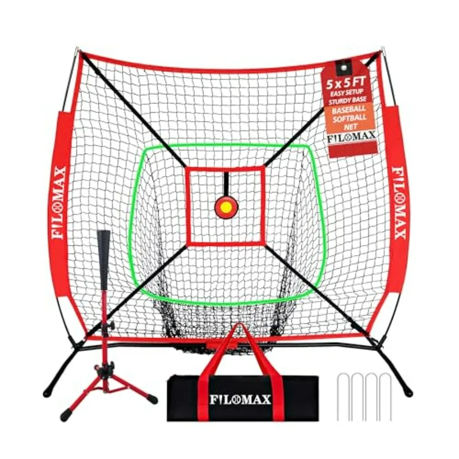 5x5ft Baseball Softball Practice Net for with Red Youth Tee Strike Zone Portable Backyard Batting Net for Softball Baseball Per
5x5ft Baseball Softball Practice Net for with Red Youth Tee Strike Zone Portable Backyard Batting Net for Softball Baseball Per