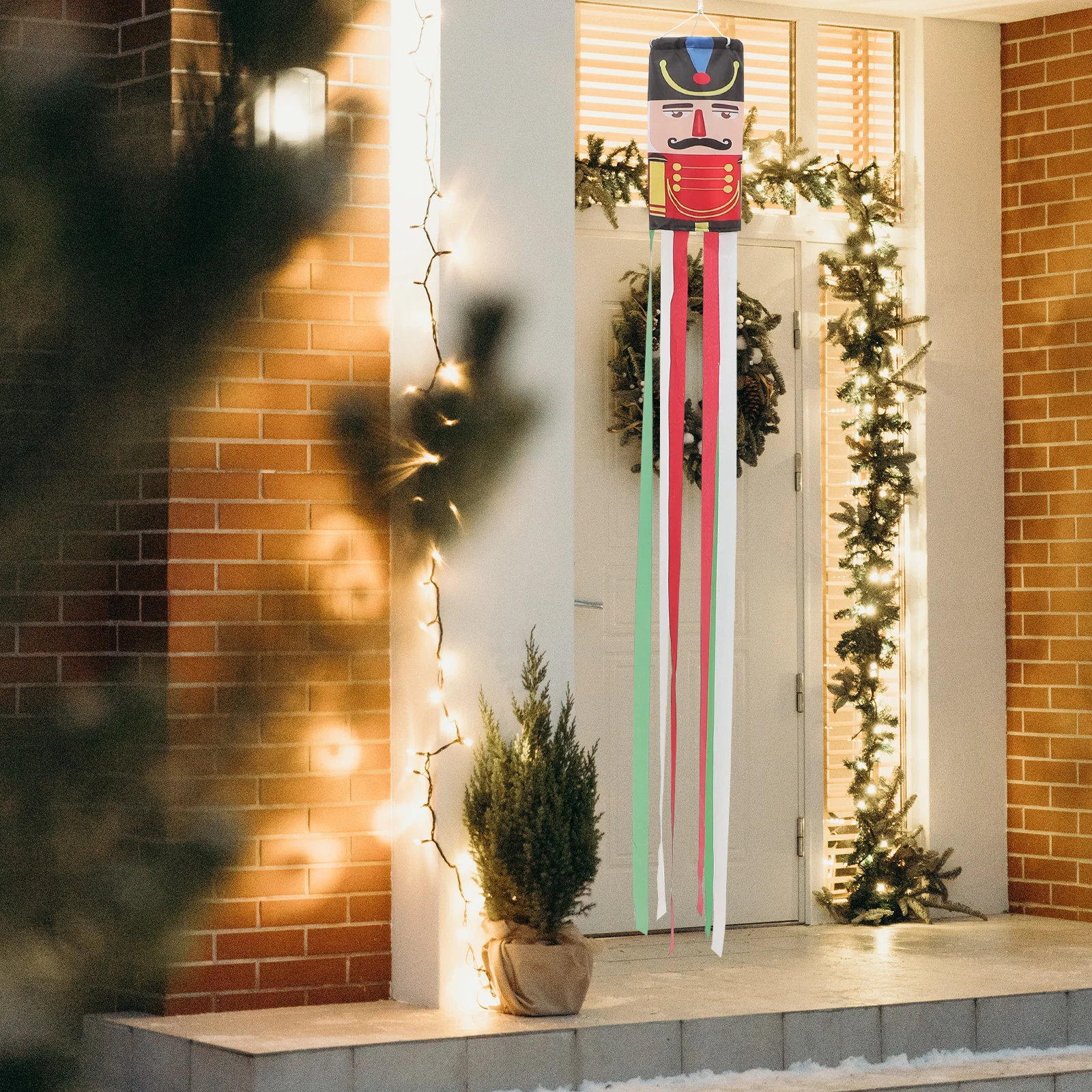 Nutcracker Soldier Windsock Flag Durable Polyester Christmas Yard Decoration Outdoor Hanging Wind Cone Sock Festive Garden
Nutcracker Soldier Windsock Flag Durable Polyester Christmas Yard Decoration Outdoor Hanging Wind Cone Sock Festive Garden
