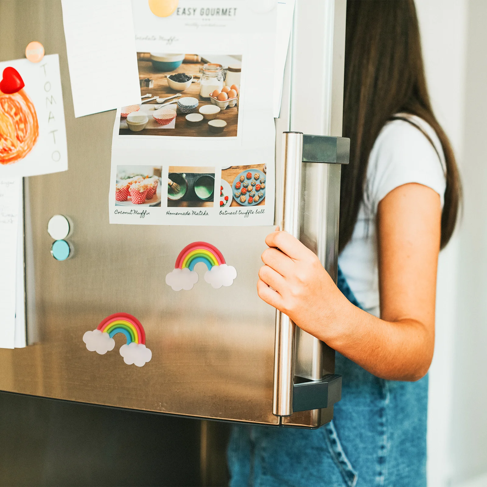 5Pcs Refrigerator Magnetic Stickers Cartoon Heart Shape Rainbow Colorful Fridge Magnets Office Whiteboard Home Teaching
5Pcs Refrigerator Magnetic Stickers Cartoon Heart Shape Rainbow Colorful Fridge Magnets Office Whiteboard Home Teaching