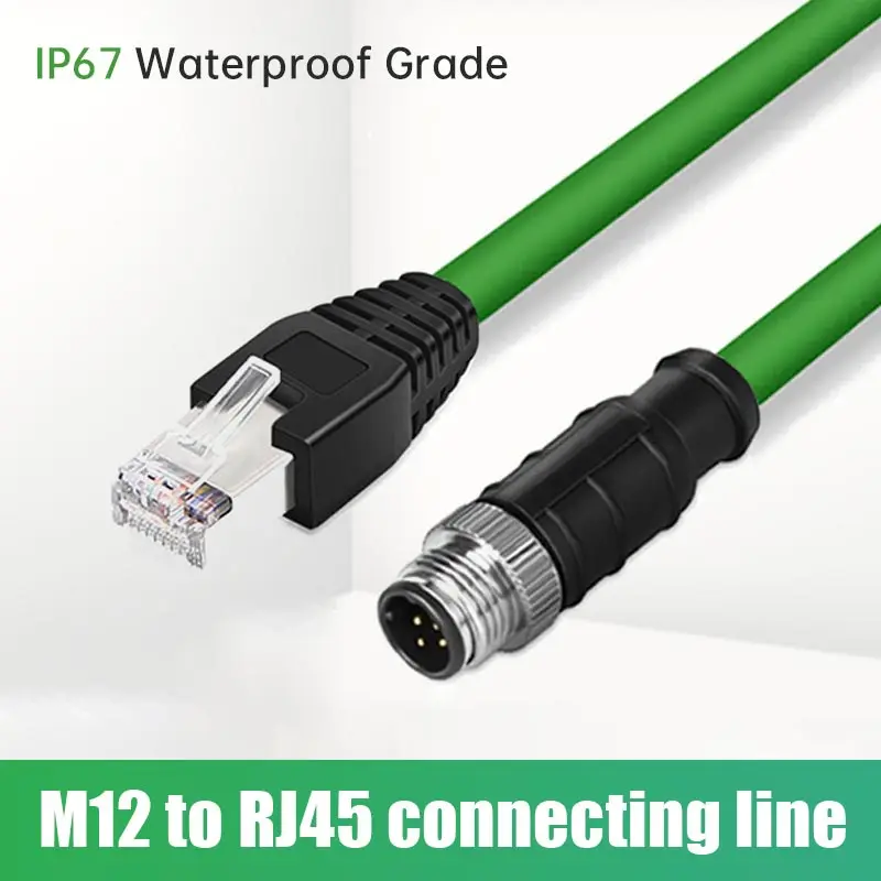 M12 to RJ45 Network Cable Connector M12 4 Pin D Type Coding to rj45 Wire Aviation Plug Industrial Camera Sensor Drag Chain Line
M12 to RJ45 Network Cable Connector M12 4 Pin D Type Coding to rj45 Wire Aviation Plug Industrial Camera Sensor Drag Chain Line