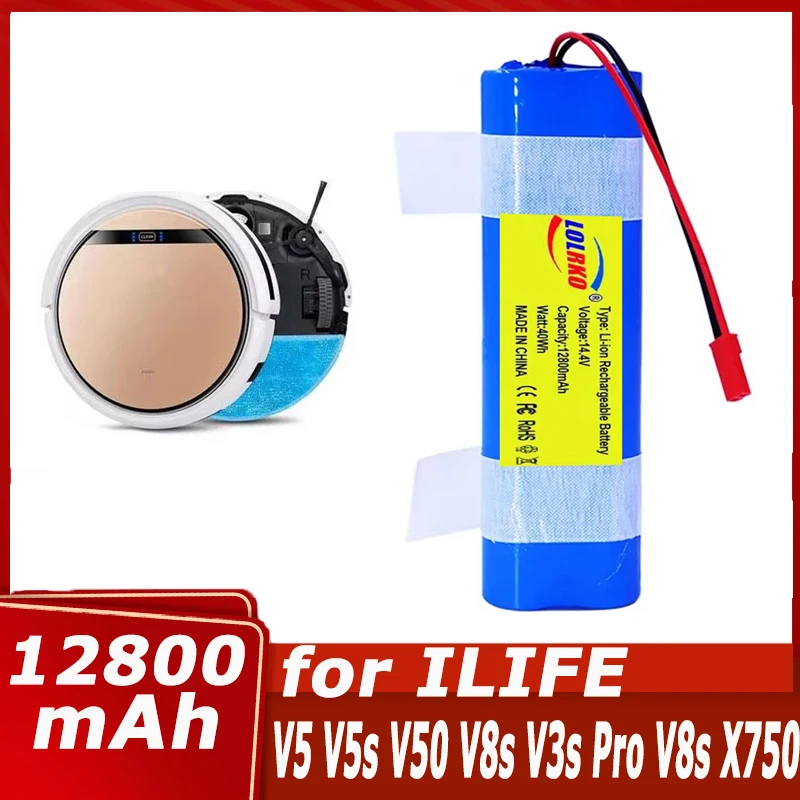 Upgrade 14.8V 12800mAh Lithium Battery for ILIFE V5 V5s V50 V3 plus v3s pro Robot Vacuum Cleaner ILIFE v5s pro battery
Upgrade 14.8V 12800mAh Lithium Battery for ILIFE V5 V5s V50 V3 plus v3s pro Robot Vacuum Cleaner ILIFE v5s pro battery