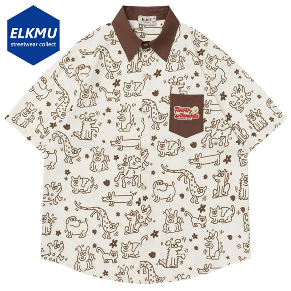 Japanese Harajuku Shirts Cartoon Graphic Short Sleeve Shirts Men Summer Short Sleeve Button Up Blouse Streetwear Hip Hop Shirts
Japanese Harajuku Shirts Cartoon Graphic Short Sleeve Shirts Men Summer Short Sleeve Button Up Blouse Streetwear Hip Hop Shirts