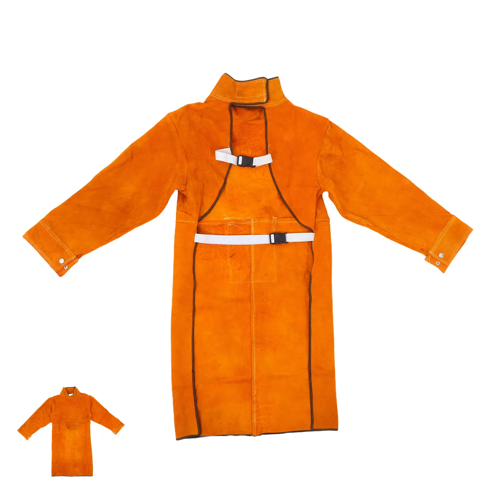 Welding Protective Clothing Orange Cowhide Wear-Resistant Heat Insulation Anti-Scalding Welder Overalls Welding Apron Workshop
Welding Protective Clothing Orange Cowhide Wear-Resistant Heat Insulation Anti-Scalding Welder Overalls Welding Apron Workshop