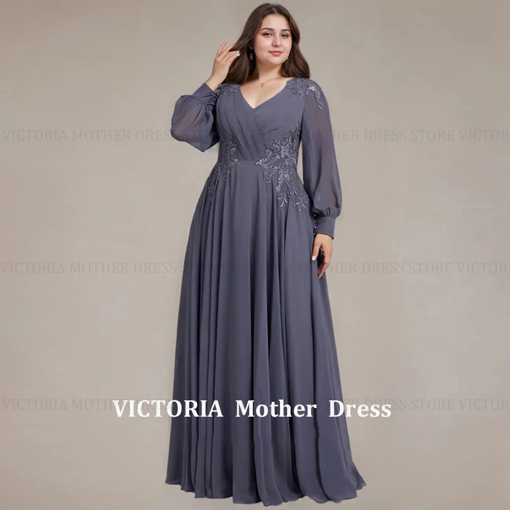 VICTORIA Classic Plus Size Mother of the Bride Dresses Customized A-line V-Neck Appliques Pleated Long Wedding Guest Party Gowns
VICTORIA Classic Plus Size Mother of the Bride Dresses Customized A-line V-Neck Appliques Pleated Long Wedding Guest Party Gowns