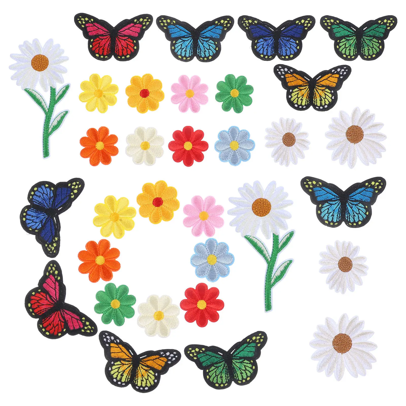 39pcs Embroidered Patch Cloth Butterfly Appliques Polyester Fabric Iron On Decorative Clothing Accessories
39pcs Embroidered Patch Cloth Butterfly Appliques Polyester Fabric Iron On Decorative Clothing Accessories