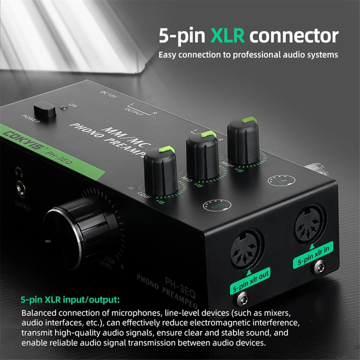 New 3C- Multifunctional Record Player Amplifier Support mm/ Cartridges,3Frequency Adjustment,5Pin XLR Stereo AudioAmplifier(US)
New 3C- Multifunctional Record Player Amplifier Support mm/ Cartridges,3Frequency Adjustment,5Pin XLR Stereo AudioAmplifier(US)