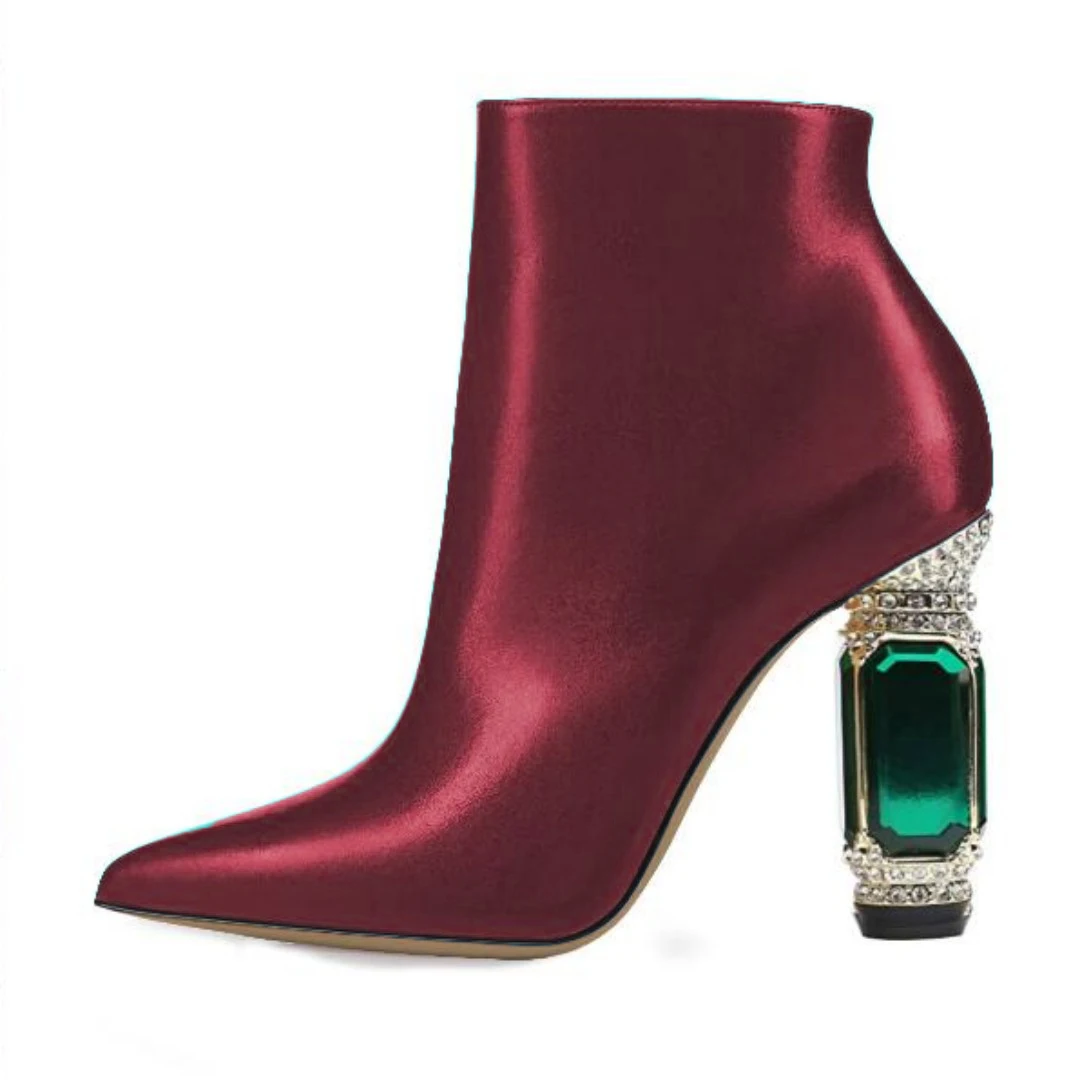 SHOFOO shoes Sexy women's boots. Ankle boots. About 10.5 cm heel height. Crystal heel. claret. Fashion show banquet shoes.
SHOFOO shoes Sexy women's boots. Ankle boots. About 10.5 cm heel height. Crystal heel. claret. Fashion show banquet shoes.